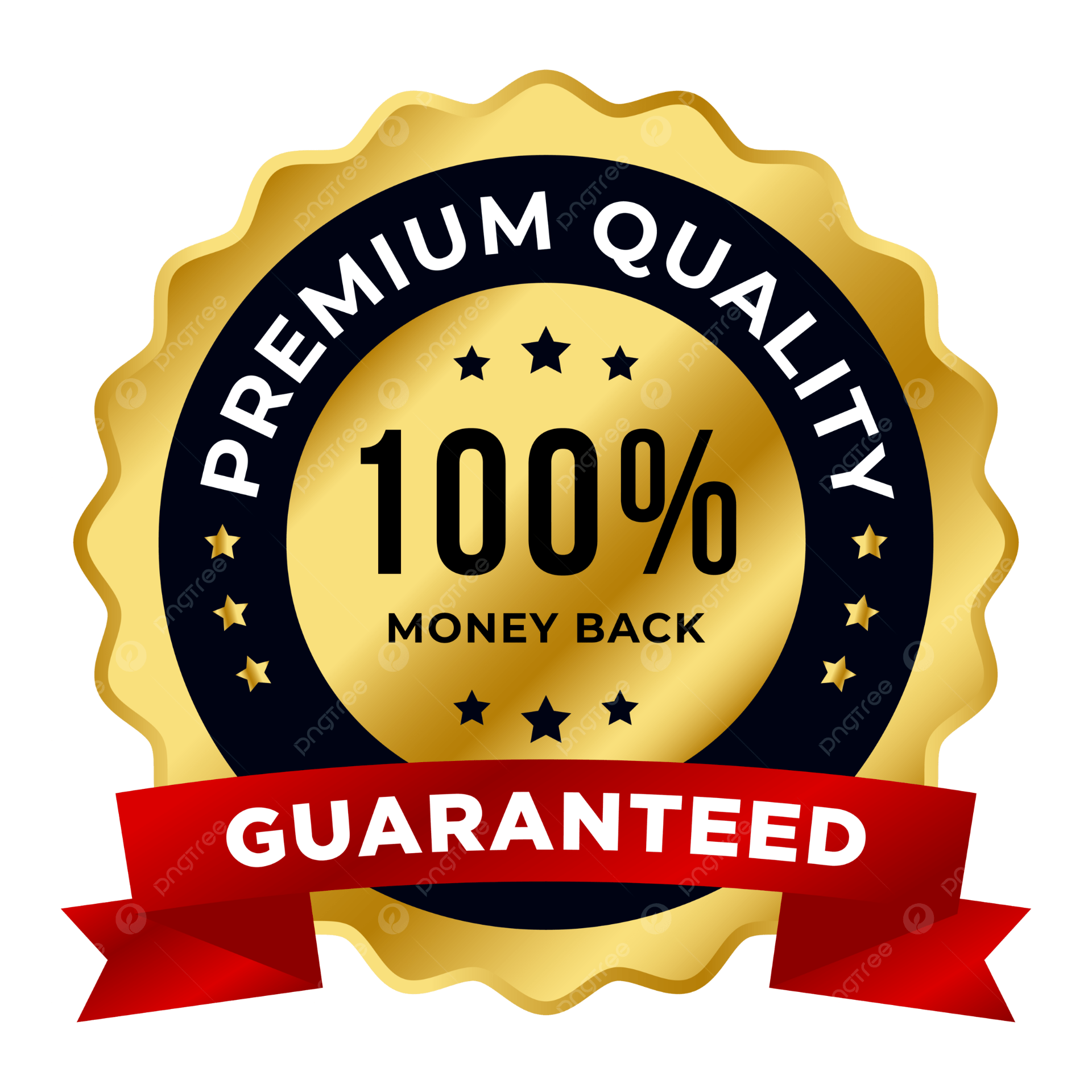 100% money-back guarantee badge